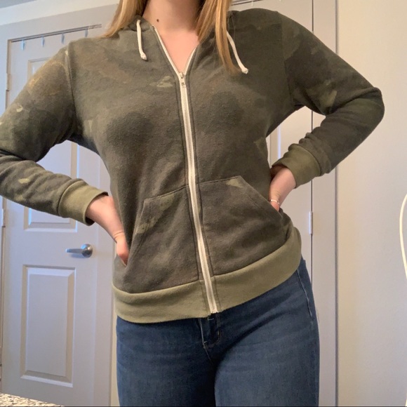 Camo Zip Up Hoodie - Picture 1 of 5